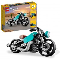 LEGO 31135 Creator Motocicletta Vintage, Set 3 in 1 con Moto Giocattolo Classica, Road Bike e Macchina Dragster, Giochi per Bambini, Ragazzi e Ragazze